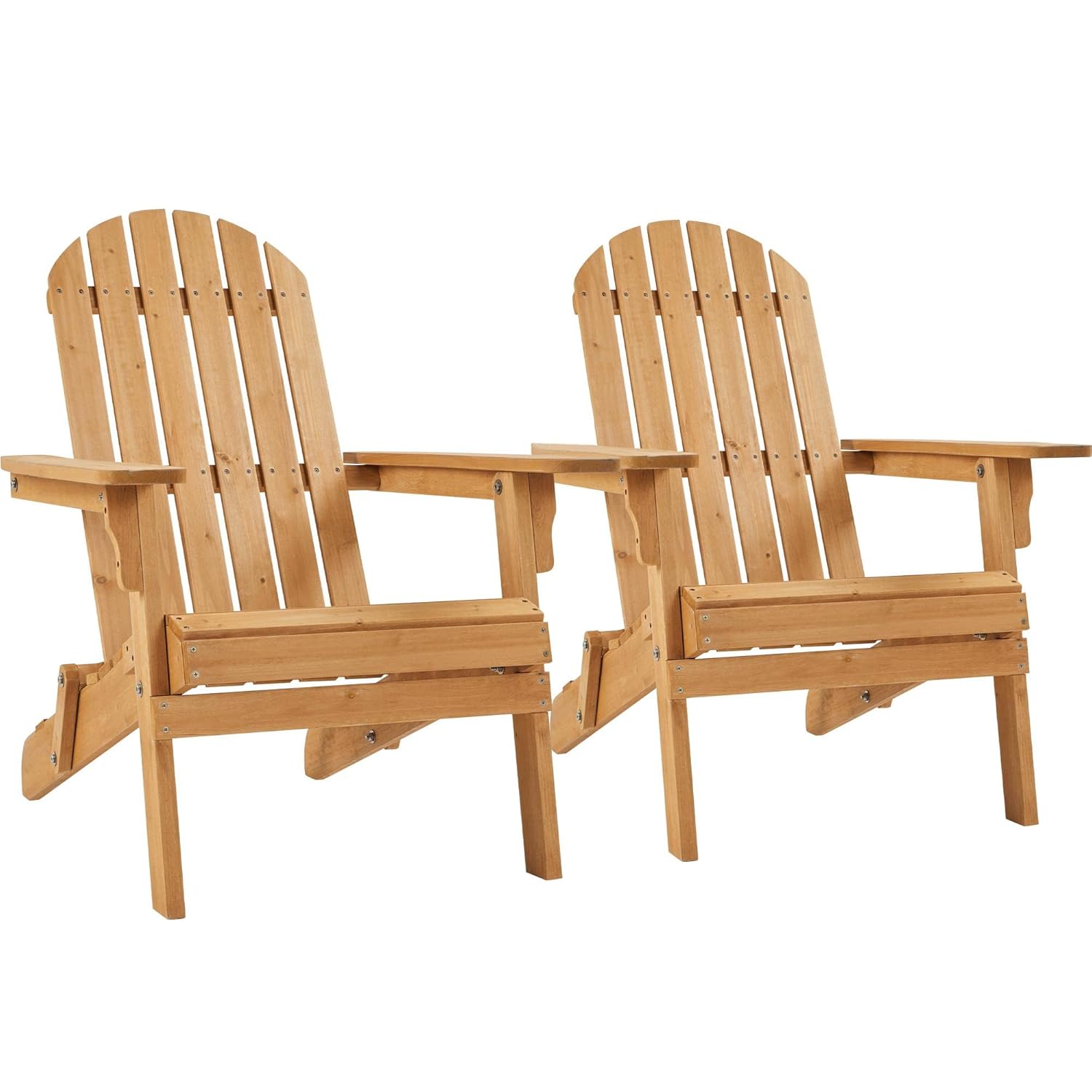 Outdoor Furniture Lounge Set - Set di 2 Sedie Adirondack Pieghevoli