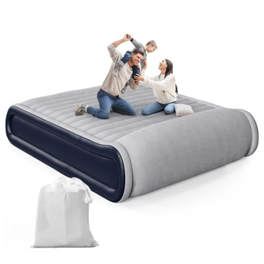 Outdoor Furniture Pillows - Materasso Gonfiabile Queen con Pompa Integrata
