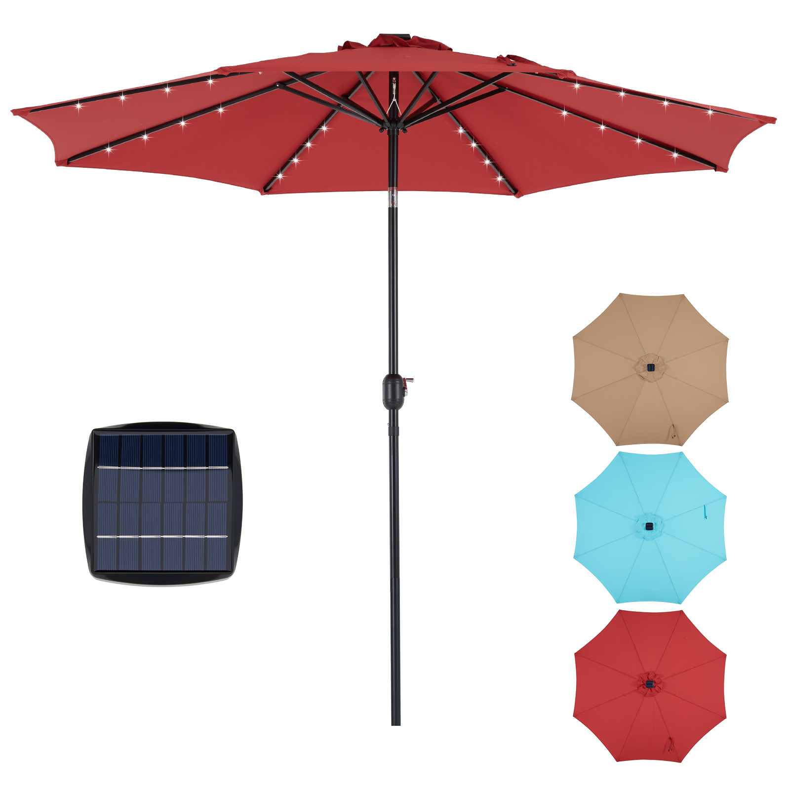 Outdoor Furniture Umbrella - Ombrellone da giardino solare JHK da