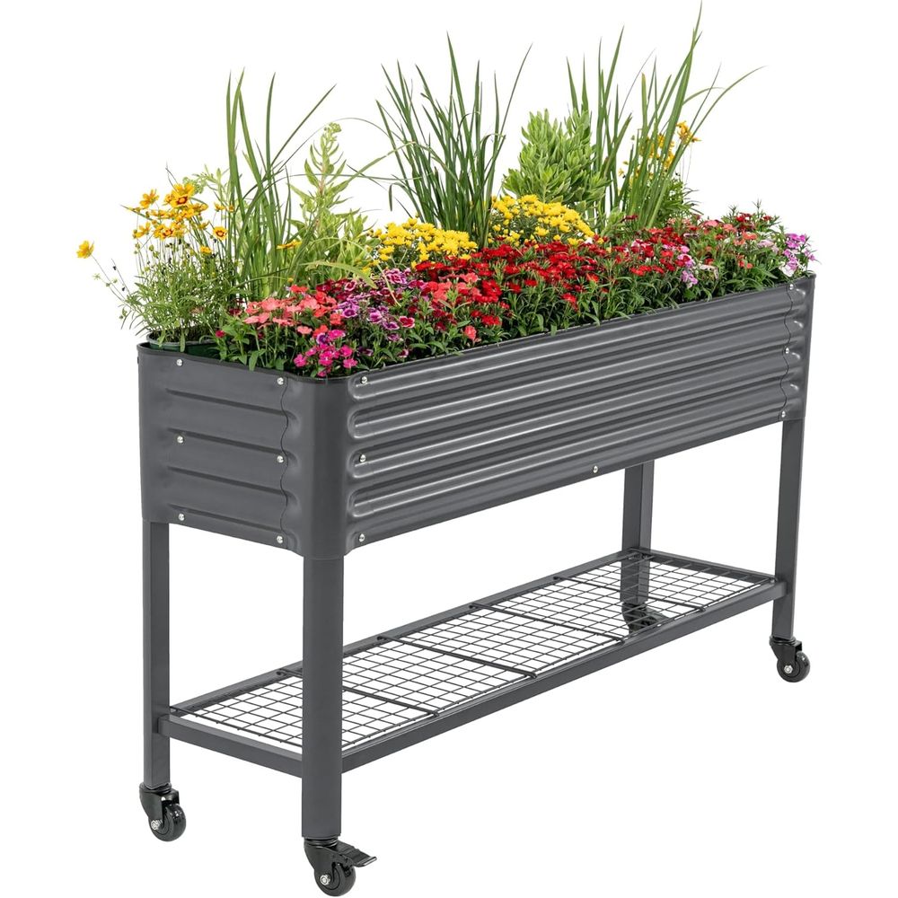 Garden Storage Box - Fioriera rialzata sottile da giardino, 45x165