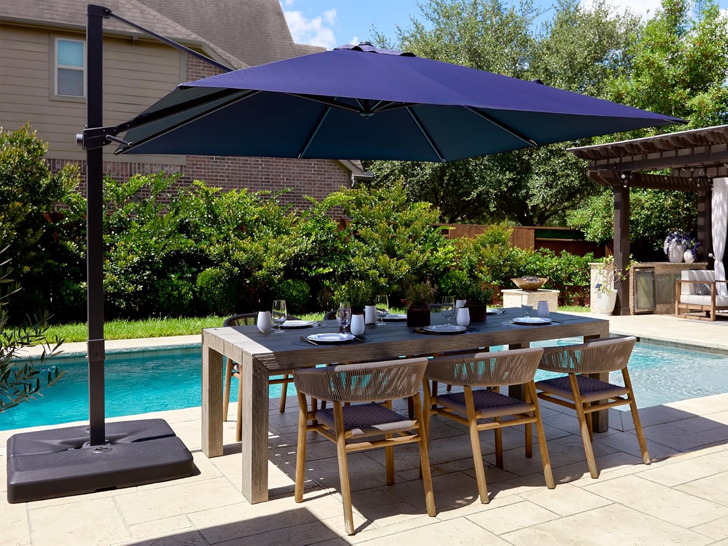 Outdoor Furniture Umbrella - Ombrellone a braccio laterale 10x10 piedi