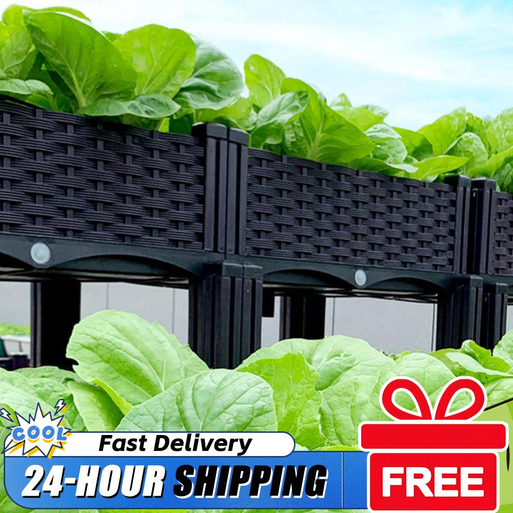 Garden Storage Box - Fioriera Rialzata in Plastica con Gambe,