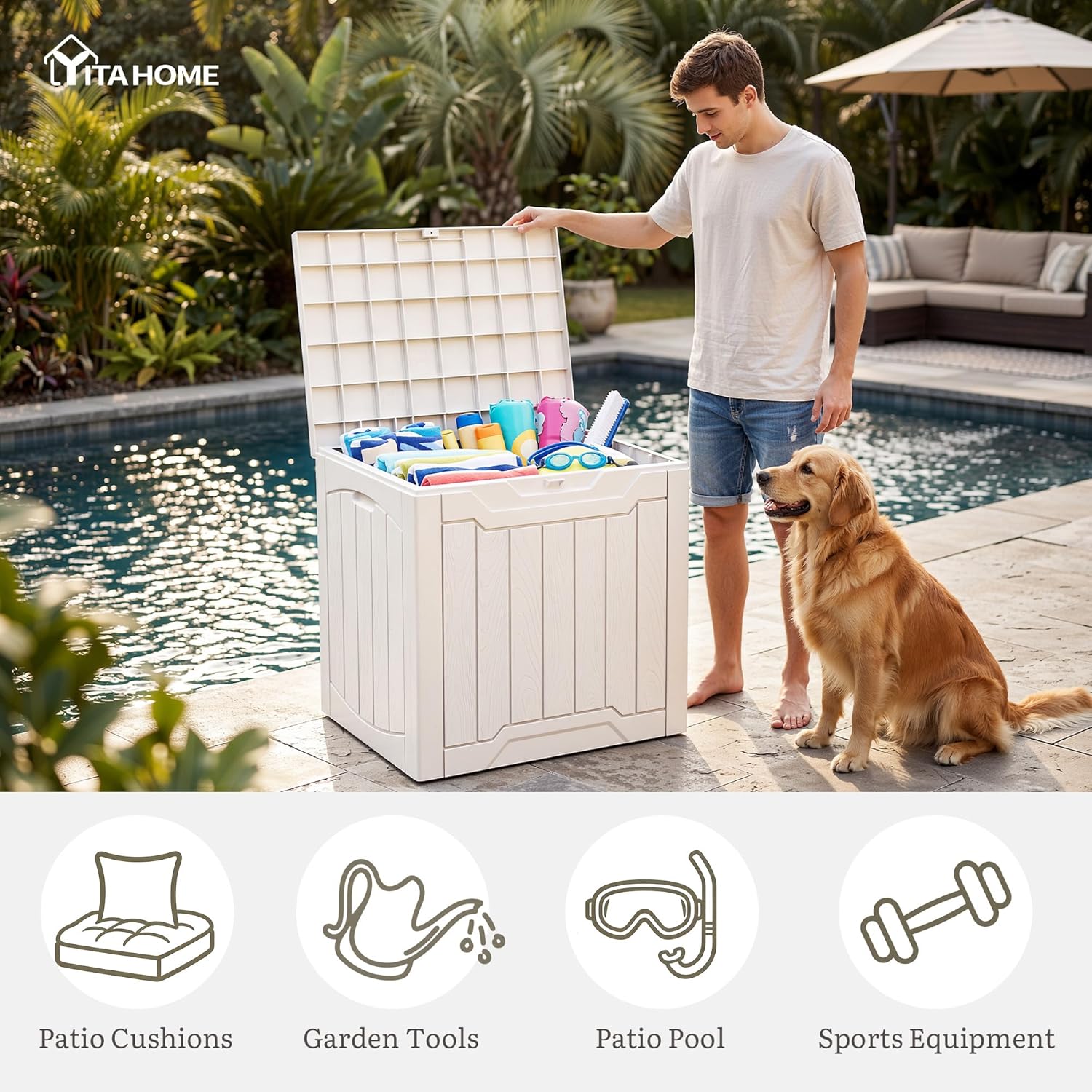 Set di 2 contenitori da estern - Garden Storage Box recensione e prezzo