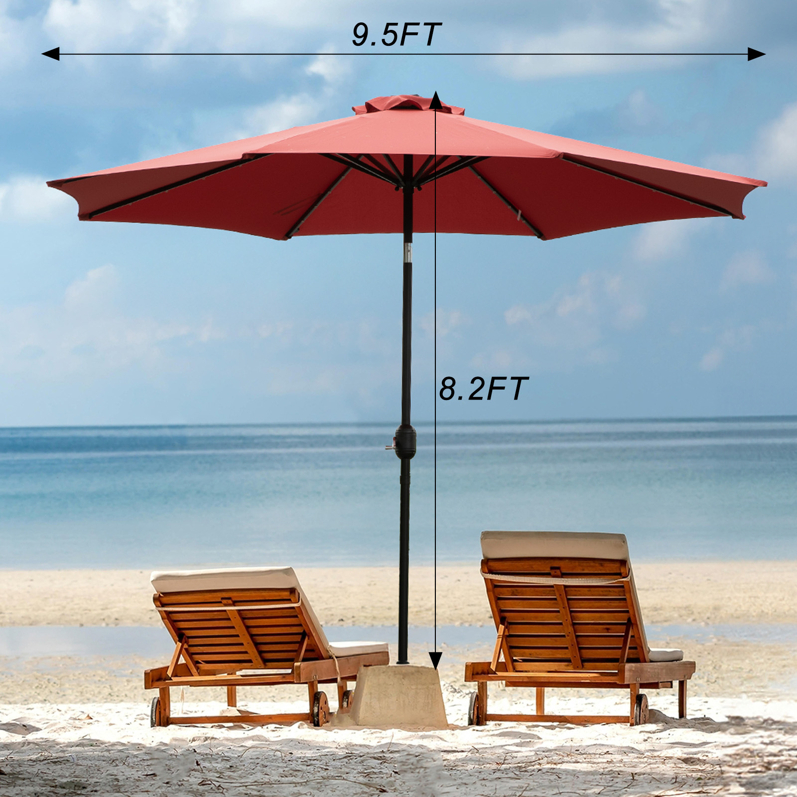 Ombrellone da giardino solare  - Outdoor Furniture Umbrella recensione e prezzo