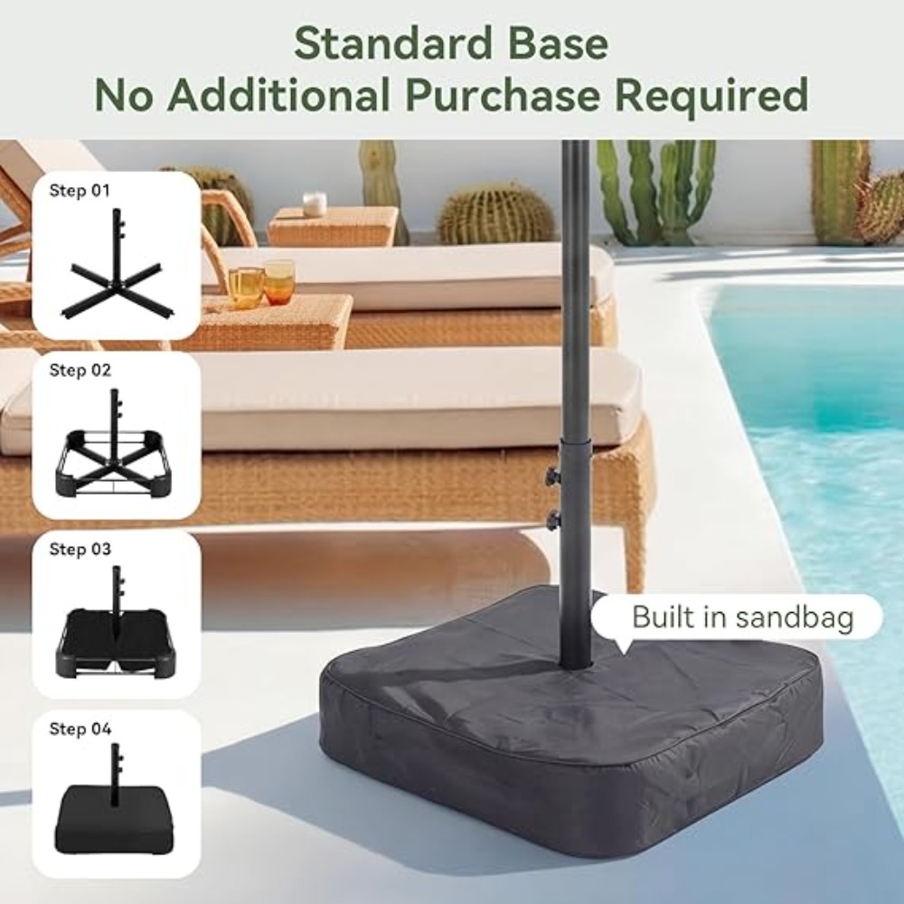 Ombrellone da Patio da 4,5 m c - Outdoor Furniture Umbrella recensione e prezzo