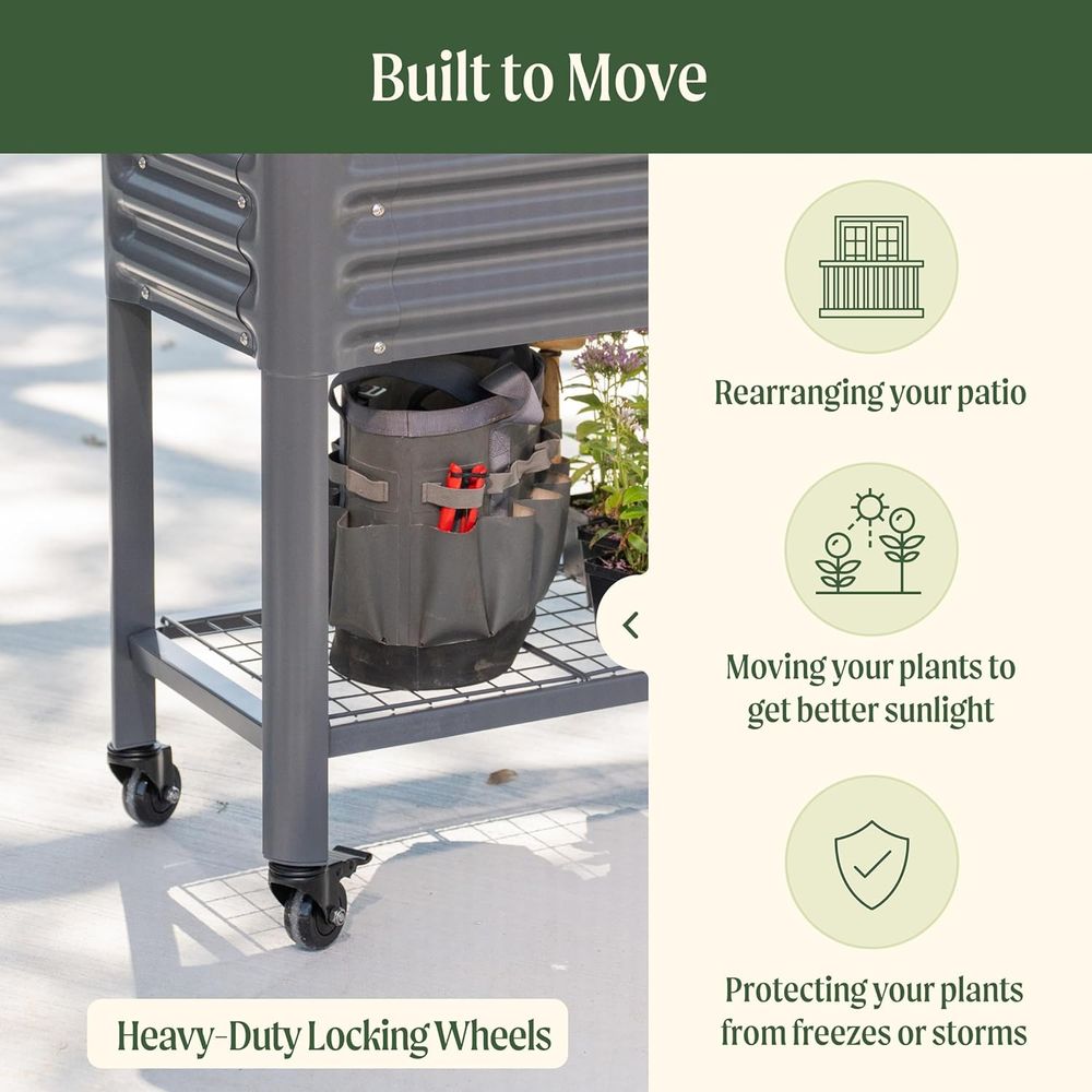 Fioriera rialzata sottile da g - Garden Storage Box recensione e prezzo