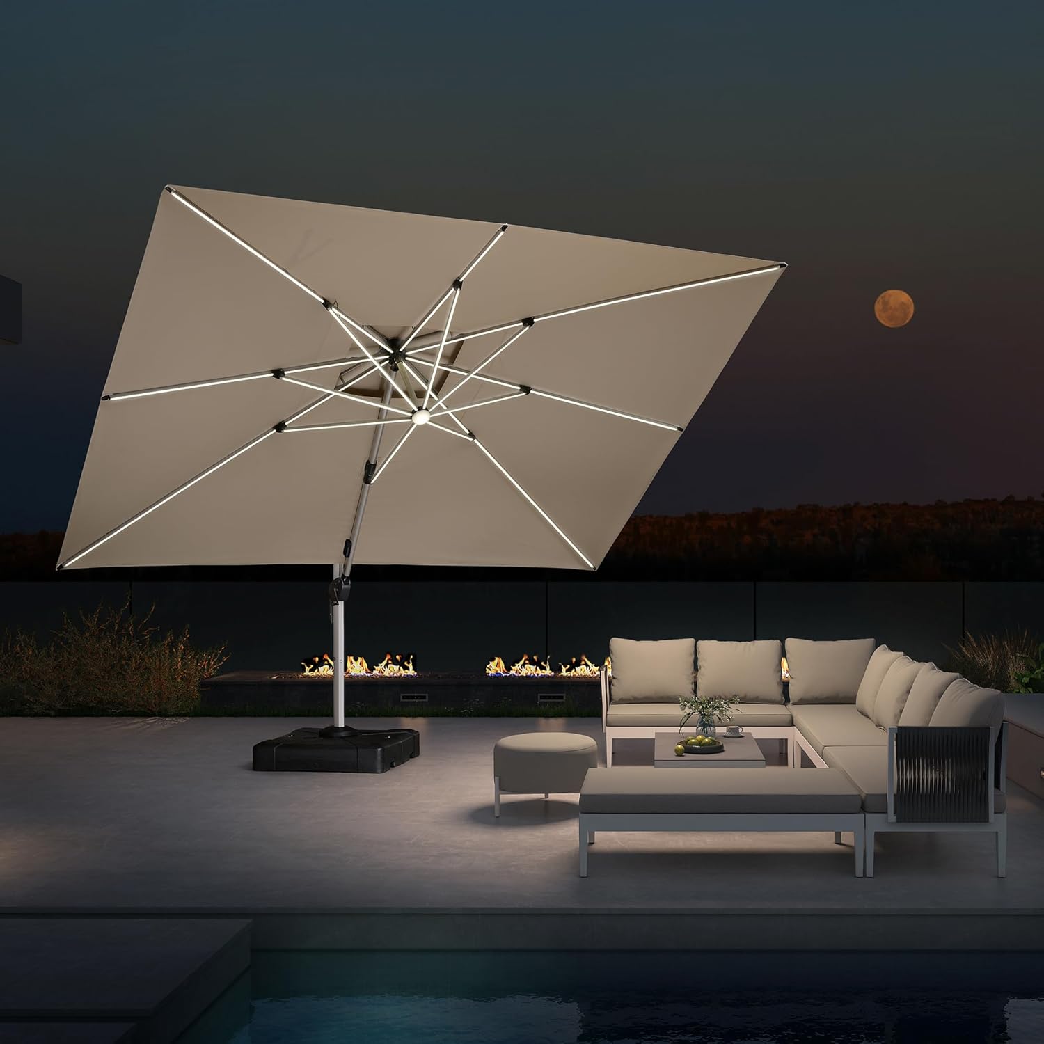 Ombrellone da Patio Rettangola - Outdoor Furniture Umbrella recensione e prezzo