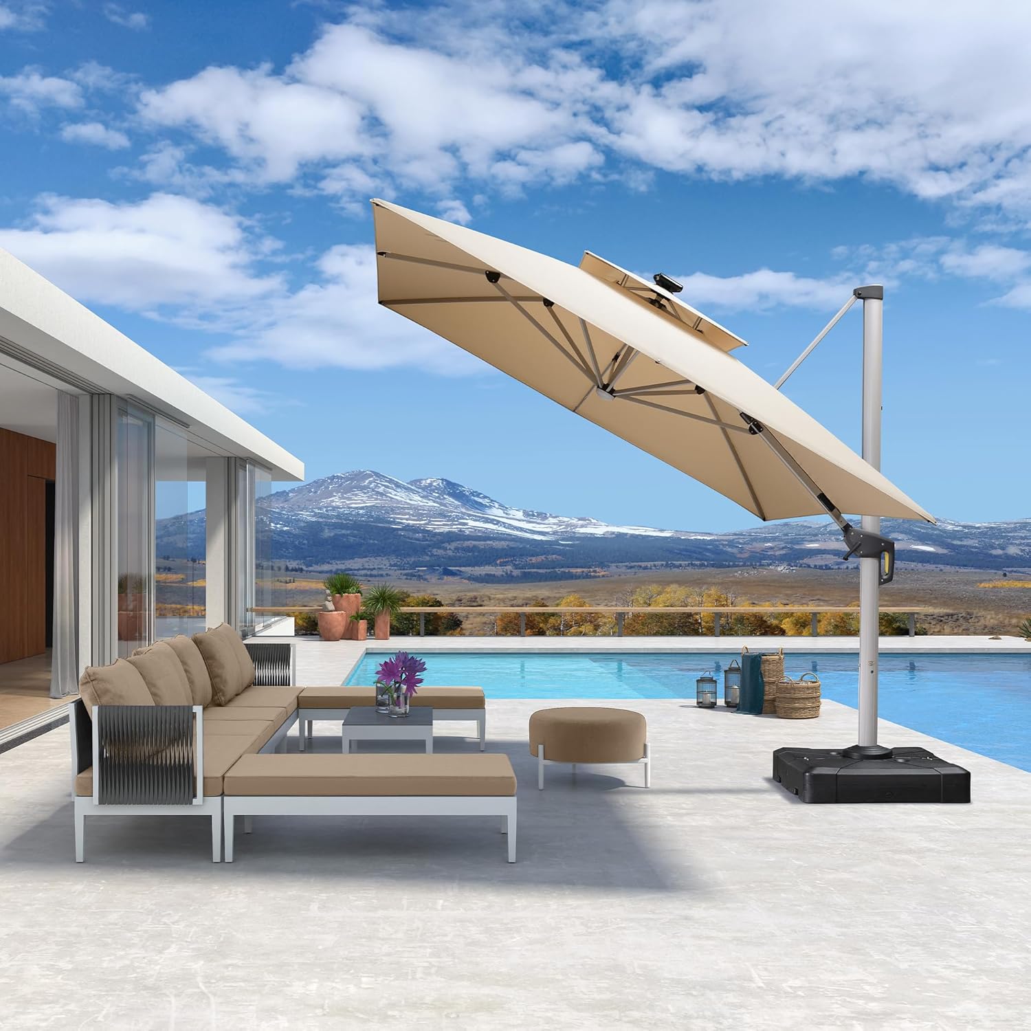 Ombrellone da Patio Rettangola - Outdoor Furniture Umbrella recensione e prezzo