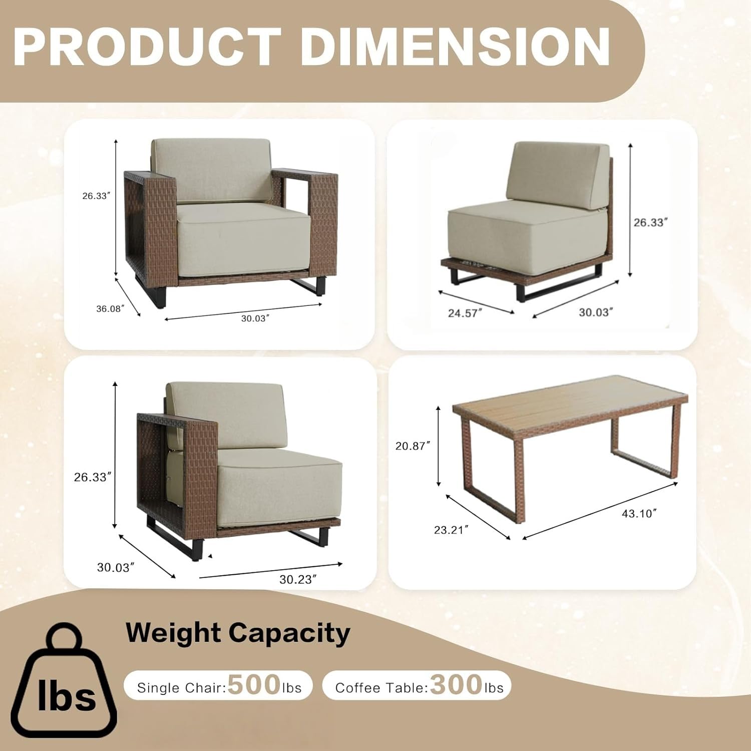 Set di 7 Pezzi di Mobili da Es - Outdoor Furniture Lounge Set recensione e prezzo