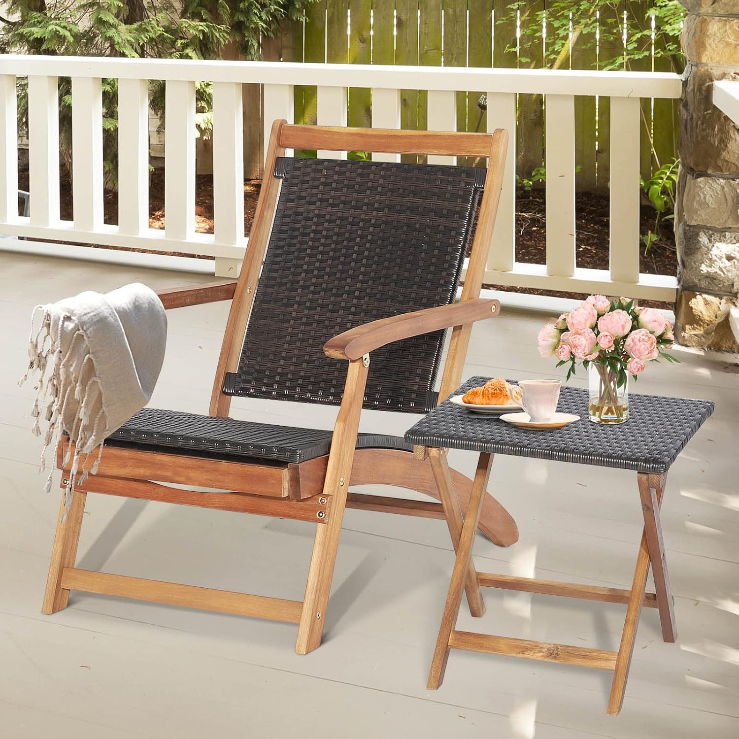 Set Sedia a Sdraio Pieghevole  - Outdoor Furniture Lounge Set recensione e prezzo